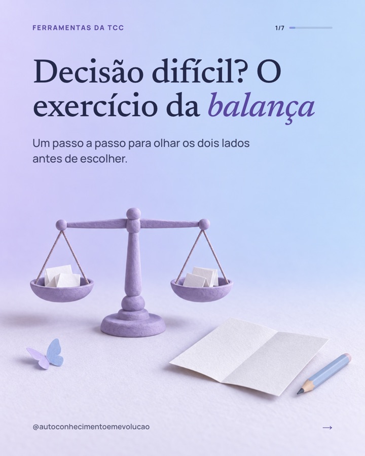 Carrossel: Decisão difícil? O exercício da balança